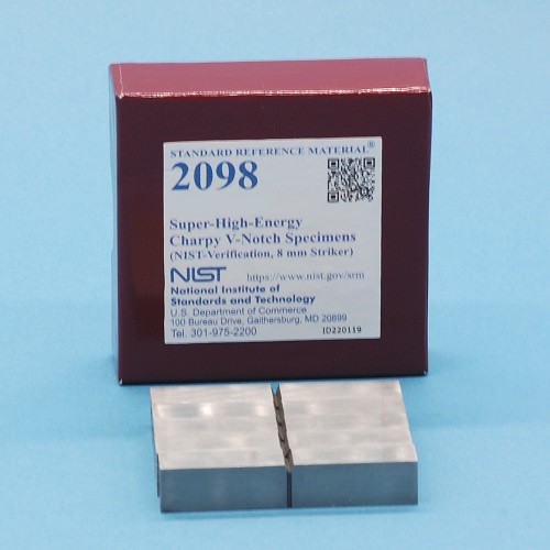 SRM 2098 - 超高能量Charpy V-缺口樣本(NIST-驗證，8毫米射手)